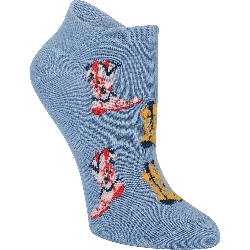 Women’s Western No Show Socks 6 Pack Desert horseshoe cowgirl rodeo